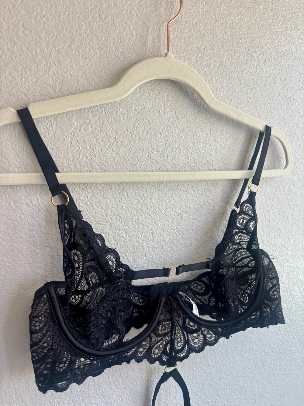 Black Lace Underwire Lingerie Bra
